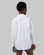 WOMEN'S OVERSIZED COTTON LONG SLEEVE BUTTON-UP
