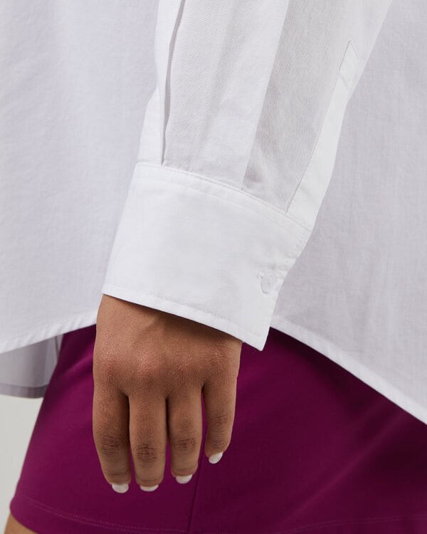 WOMEN'S OVERSIZED COTTON LONG SLEEVE BUTTON-UP